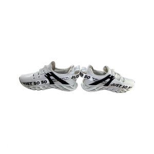 Just So So White and Black Men's Tennis Shoes - Size 10 (Euro 43)